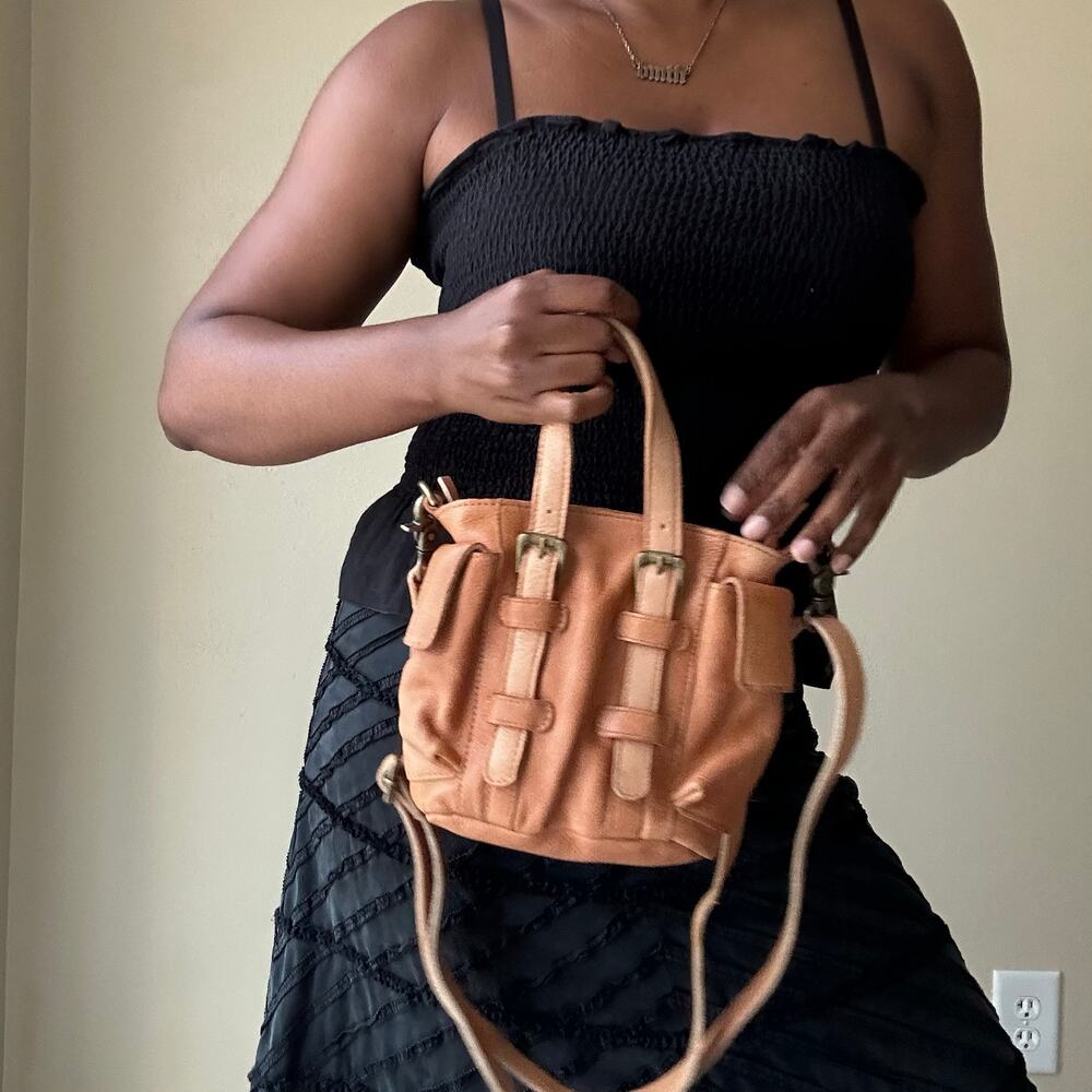 Latico Brown Leather Small Crossbody Bag